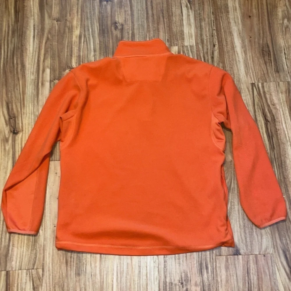 Antigua mens medium Quarter Zip Sweater fleece pullover Clemson orange embroider